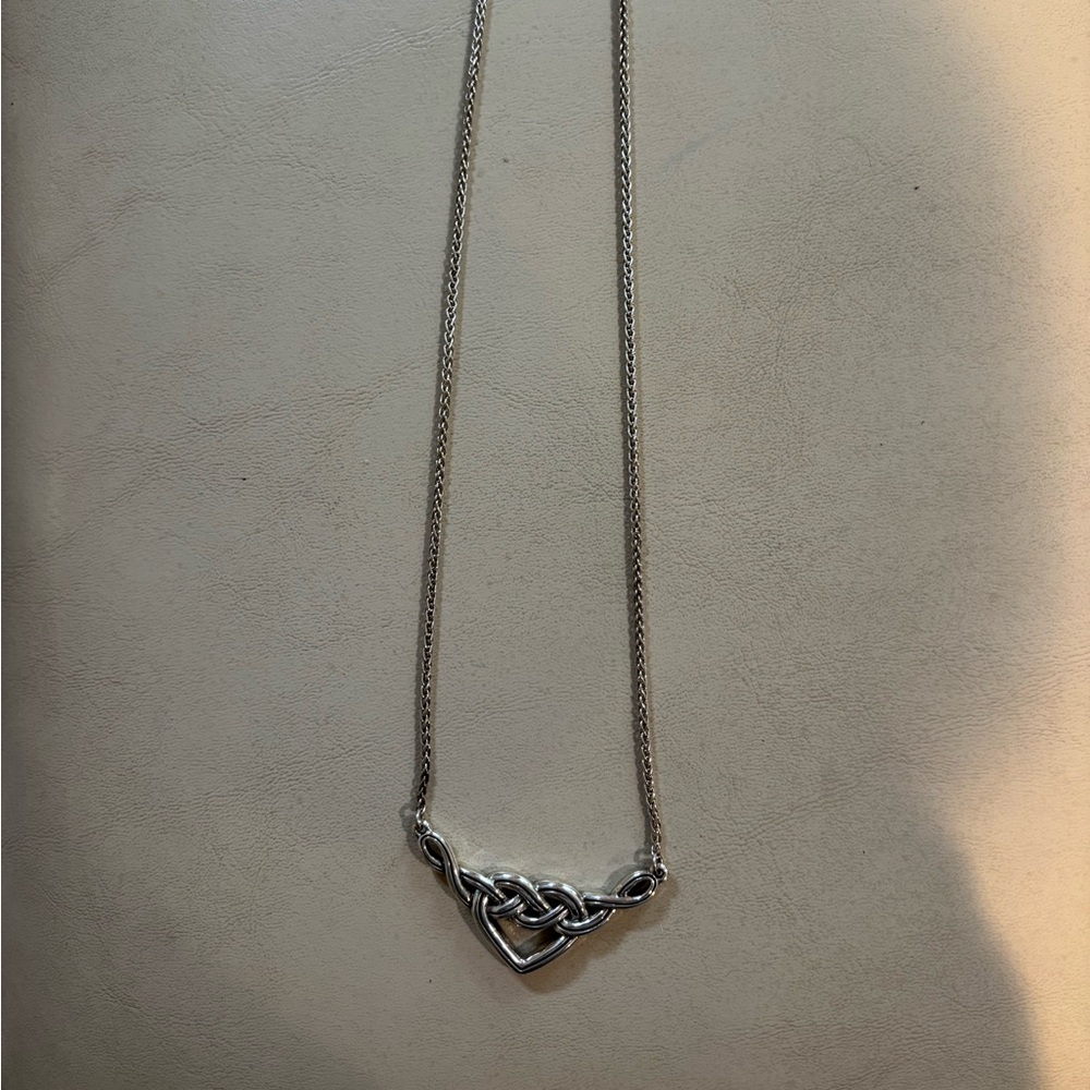 Elegant Silver Knot Necklace